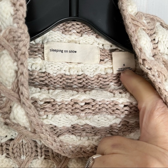 ANTHROPOLOGIE SLEEPING ON SNOW MOCK NEVK POPCORN SWEATER - Picture 7 of 8